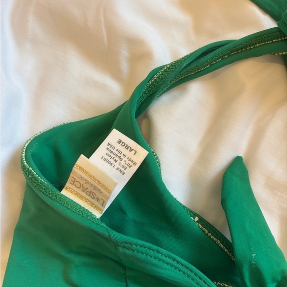 L space green halter o ring bikini - Picture 3 of 4